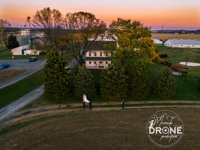 Drone Wedding Photographer, Aerial Wedding Photographer, PA's Drone Photographer